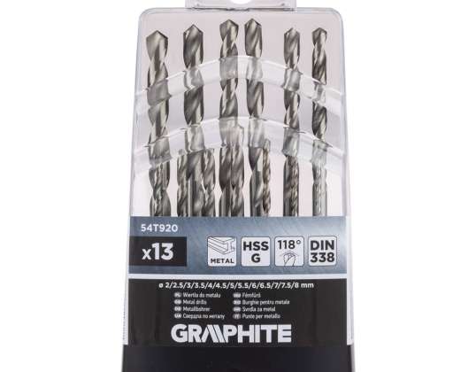 TOP 54T920 HSS metaalboren G. 2 8 mm. set van 13 stuks