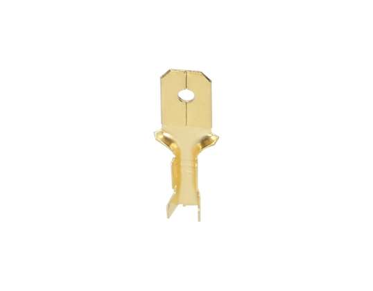 Niet-geïsoleerde glijbaan. Maximale doorsnede 1mm?. Breedte 6,3 mm. 100 stuks