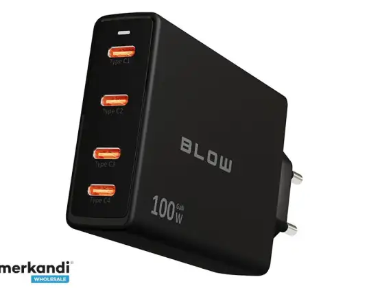 76 031# Väggladdare USB-uttag cx4 pd 100W gan svart