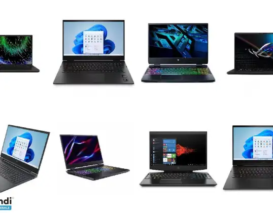 Parti af 102 enheder af funktionel brugt gaming laptop