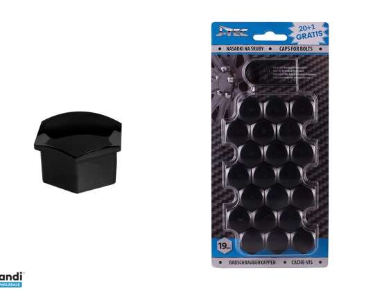 Schraubenkappen 19 mm schwarz