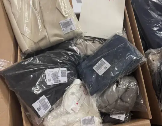 374 € – 67 Stück Markenbekleidung Damen &amp;amp; Herren, A-B-C Mix, Retouren, B-Ware, Großhandel, Palettenware, Top-Marken wie Nike, Hilfiger, Levi’s