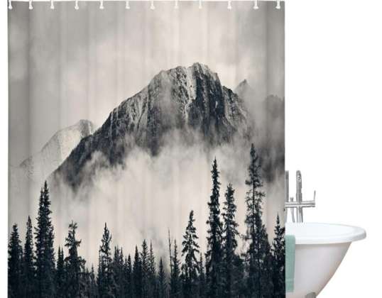 Cortina de ducha, impresa en 3D, impermeable 200x180 cm ZPR15