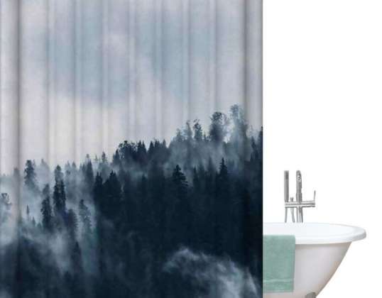 Cortina de ducha, impresa en 3D, impermeable 200x180 cm ZPR22