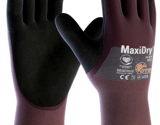 ATG Nylon Knitted Gloves MaxiDry 2372 3/4 violet/black 7