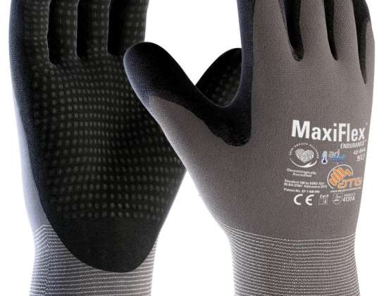 ATG Nylonstrickhandschuhe MaxiFlex Endurance AD-APT 2456 schwarz/grau 9