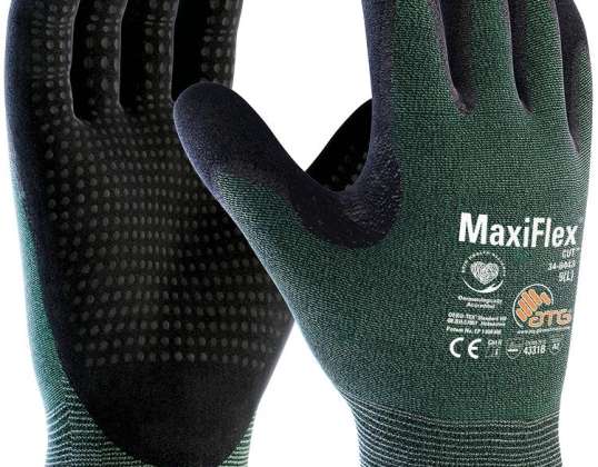 ATG Schnittschutzhandschuhe MaxiFlex Cut 2492 schwarz/grün 10