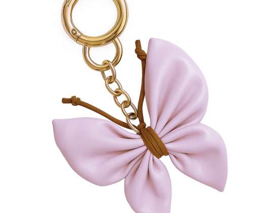 Læder nøglering BUTTERFLY, BOW, lys lilla BRL367FIO