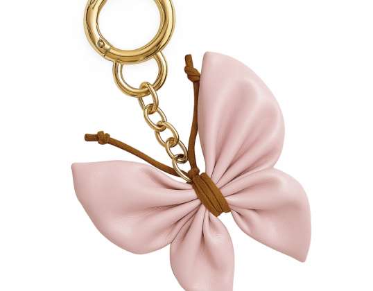 Leder Schlüsselanhänger BUTTERFLY, BOW rosa BRL367R