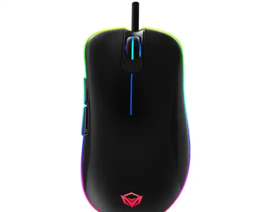 Mysz do gier Meetion MT-GM19 RGB, Oprogramowanie, 6400 dpi,, USB
