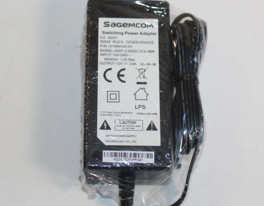 Sagemcom 12V 3.8A 45W 5.5/2.1 LED Lighting Household Appliances