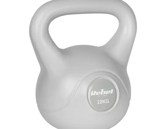 Kettlebell bituminosa 22 kg gris REBEL ACTIVE