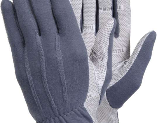 Tegera Textile Gloves 8128 Vinyl Nubbed Size 10 White/Grey