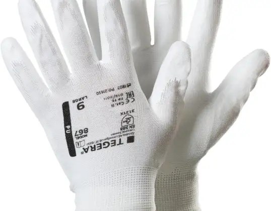 Tegera Synthetic Gloves 867 Size 10 white