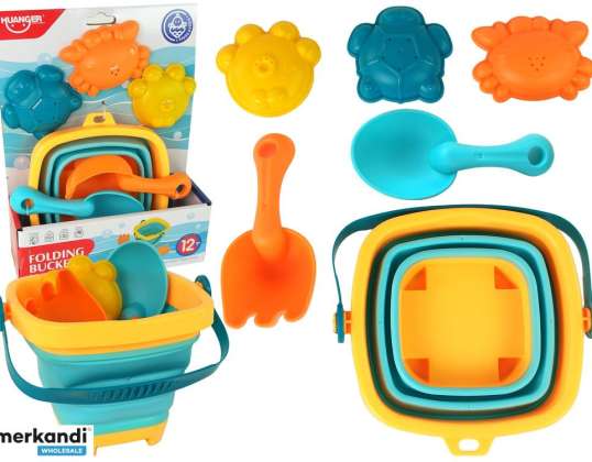 Sand speelgoed set opvouwbare emmer 5 delig