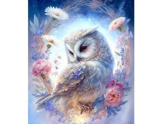 White owl diamond mosaic