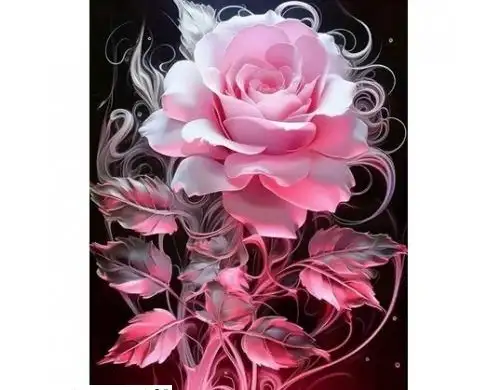 KER NO 2002064 Diamantmosaik rose blomster