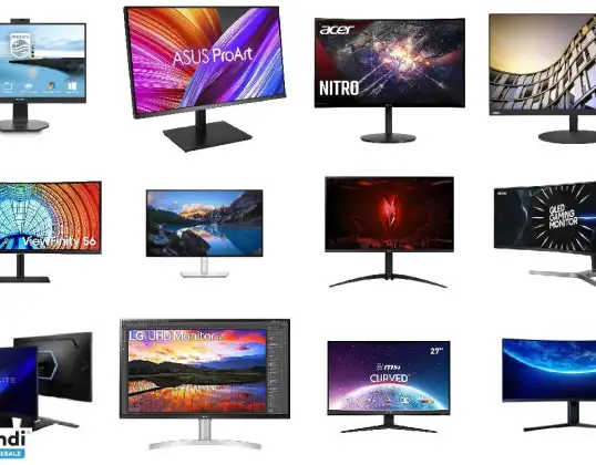 Set mit 189 Einheiten funktionaler gebrauchter PC-Monitor
