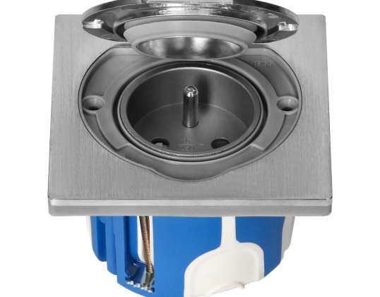 Hermetische Steckdose IP55 aus Edelstahl mit winddichter Montagebox