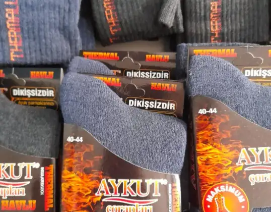 Herren Frottee Thermal Socken 12 er Pack für Grosshandel verkauf