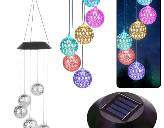 Solar Garden Lights LED Bells Moroccan Balls 70cm