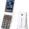 PowerTel M7000i hvid Senior Folding Mobiltelefon Høreapparat kompatibel M4/T4 billede 1