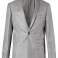 T0PMAN Mid Grey Crosshatch Single Breast Skinny kalhotový oblek fotka 1