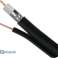 CABLE COAX RG6 STANDARD SHIELDED WITH MESSENGER BLACK 100M image 3