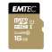 MicroSDHC 16GB EMTEC адаптер CL10 EliteGold UHS I 85MB/s блистер картина 2
