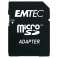 MicroSDHC 4 GB EMTEC + adapteris CL4 sudraba atmiņas blisteris attēls 2