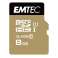 MicroSDHC 8GB EMTEC-adapter CL10 EliteGold UHS I 85MB/s blisterkort billede 2