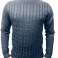 Muški D&H kabelski pletenina džemper džemper pulover trenirka dugi rukav slika 2