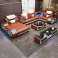 Italiensk interiør design lædersofa med moderne sektions elegance billede 2