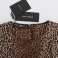 Dolce & Gabbana Braune Baumwollbluse mit Leopardenprint Bild 1