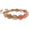 Nialaya Cherry Quartz Opal CZ 18K Gold 925 Stříbrný náramek fotka 1