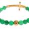 Nialaya Jade Steen Goud CZ Kruis 925 Zilveren Armband foto 1