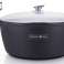 Royalty Line RL-BS40M: Die Cast Casserole s steklenim pokrovom - 40cm fotografija 1