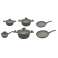 Stone Cookware Set: 11 Pcs, vključno s 4 ponvami, 2 ponva za pečenje in 1 predpasnik- poglej fotografije fotografija 3