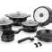 Royalty Line RL-ES2014M; Marmo rivestimento pentole set 14pcs Rosso/Nero foto 1