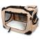 Transport box for dogs + lying mat (size M / 70cm, beige) image 1