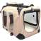 Transport box for dogs + lying mat (size M / 70cm, beige) image 2