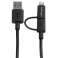 STARTECH Apple Lightning Micro USB til USB-kabel iPhone iPad 1m LTUB1MBK billede 1