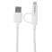 STARTECH Kabel Apple Lightning lub Micro USB na USB Biały 1m LTUB1MWH zdjęcie 2