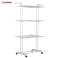 Herzberg HG-8034WHT: Ράφι κινούμενων ενδυμάτων - Λευκό εικόνα 2