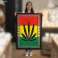 Cotton wall paper - cannabis leaf image 1
