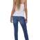 Women Denim Jeans Ecru High Waisted Skinny Pants Ladies Mom Jeans All Sizes UK image 2