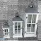 WOODEN LANTERN SET OF 3 PIECES 75CM 54CM 36CM WHITE HOME DECO foto 4