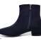 &#39;Hot kiss&#39; ankle boots - black velvet shoes with embroidery image 2