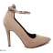 Apricot faux suede Stella rossa pumps with ankle strap image 1