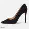 Black &#39;Topshop&#39; leather grammer women court shoes image 1